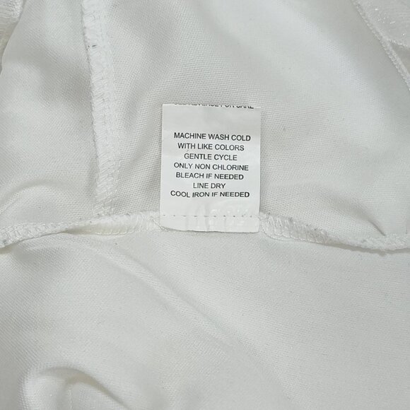 Maurices White Layered Ruffle Tank Top Black Contrast Trim Small Polyester EUC - Picture 5 of 7